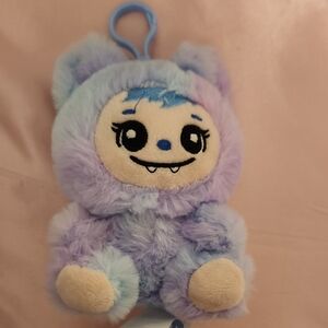 Cute Plush Toy with Blue and Purple Fur